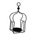 thumbnail image 3 of Candelabro de metal con forma de farol para velas, soporte colgante para velas, regalo decorativo para cumpleaños Negro, 3 of 9