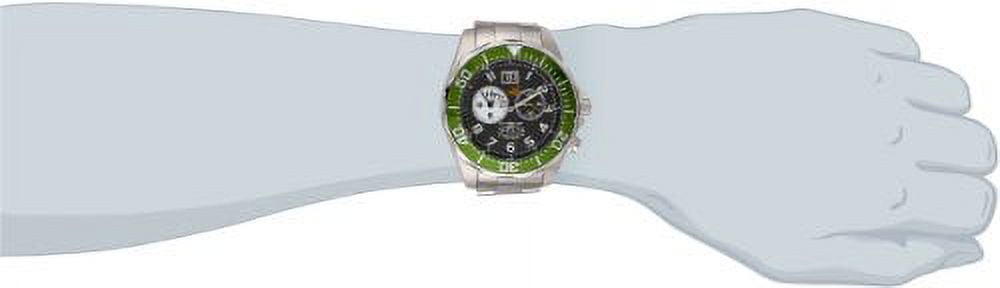 Invicta Men's 14443 Grand Diver Black Dial Green Bezel Stainless Steel Dive Watch