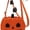 A, variant on Halloween Pumpkin Crossbody Bag, Pu Leather Novelty Ghost Purse Cute Spooky Season Gothic Shoulder Bag for Women Men