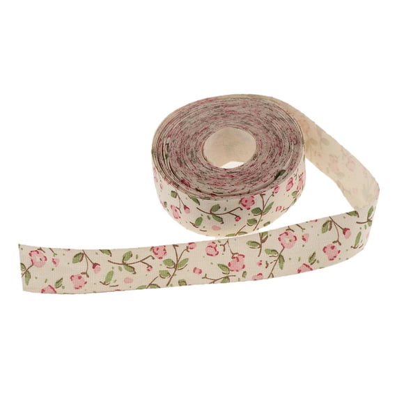 Cinta de tela de grogrén de 5 yardas de ancho para envolver regalos y decoración. Rosado