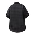 thumbnail image 4 of Fnnxeal Men Button Down Shirt Hawaiian Collared Summer Beach Casual Short Sleeve Black Shirts for Men Size 2XL, 4 of 4