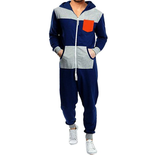 SkylineWears Combinaison à Capuche Mode Homme une Pièce Pyjama une Pièce Sans Pieds
