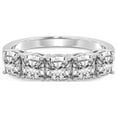 thumbnail image 6 of IGI Certified Cushion Shape Lab Grown Diamond Anniversary Band Ring For Women | 5 Stone 3 CT TW 14K White Gold | FG-VS Quality Marion Friendly Diamonds Band Ring, 6 of 6