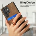 thumbnail image 5 of Nalacover 2-in-1 Magnetic Case for Samsung Galaxy S22 Ultra, Back Wallet Case with Detachable Card Holder Ring Stand Cover for Samsung Galaxy S22 Ultra, Vintage PU Leather Shockproof Case - Brown, 5 of 11