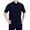 Blue, variant on kamemir Men's Loose Fit Midweight Chambray ShortSleeve Shirt(Khaki,4XL)