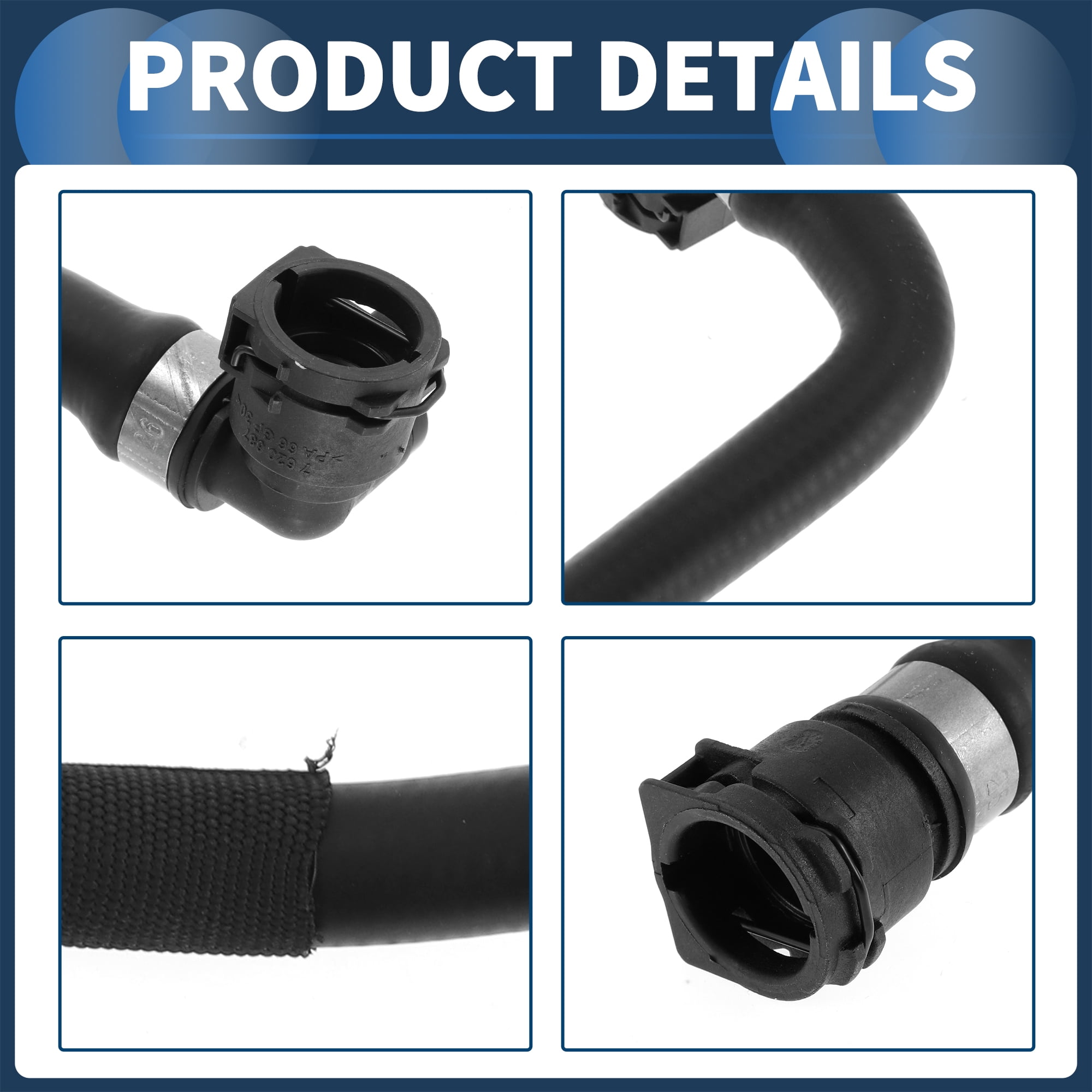 Unique Bargains Radiator Hose Upper Coolant Water Hose for BMW 320i 2013-2018 Rubber