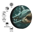 thumbnail image 4 of KLL Abstract Geometric Shark Pattern 14-17 inch Spare Tire Cover Universal Wheel Protector for Truck SUV Trailer Camping Rv Tire Covers-14 inch, 4 of 6