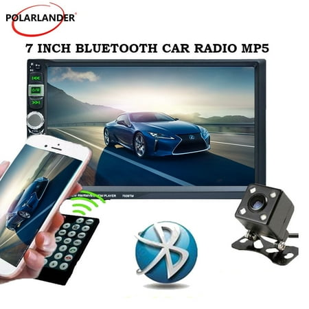 Polarlander 7" Touchscreen Car Stereo with Backup Rearview Camera for Universal Fit