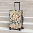 thumbnail image 5 of Travel Luggage Cover Protector - zebra Tropical palm leave beige Anti-Scratch Suitcase Covers Fits 18-32 Inch Luggage, 5 of 5
