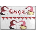 thumbnail image 4 of SKYSONIC Gnome Couple Non-Slip Area Rug, Sweet Valentines Day Floor Carpet Comfort Floor Mats Decor for Indoor Front Porch Living Room Bedroom Kitchen, 36"x24", 4 of 5