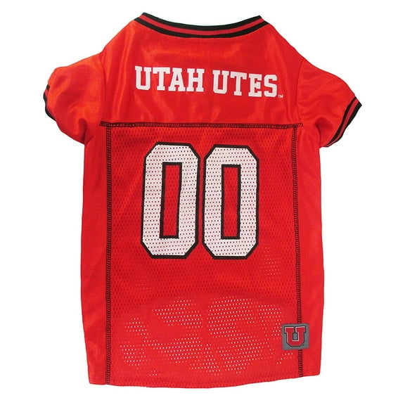 Pets First Collegiate Utah Utes Football/Basketball Mesh Jersey for Pet Dog. available in 40 Teams - Medium