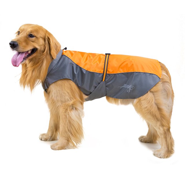Chubasquero impermeable para perros medianos y grandes, chaqueta reflectante para lluvia, forro de malla ligero y resistente al viento, ropa impermeable para caminatas al aire libre, ropa para días