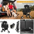 thumbnail image 5 of Dkeli 4 Wheels Dog Stroller Folding Pet Stroller Cat Stroller for Medium Dogs with Detachable Carrier, Black, 5 of 8