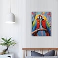 thumbnail image 3 of ARISTURING  Two Colorful Parrots Wall Art Framed Canvas Paintings Modern Wall Art for Living Room Bathroom Decor, 3 of 4