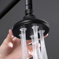 thumbnail image 4 of Round Shower Head Powerful Adjustable Universal Bathroom Water Outlet Top Spray Shower Head (Black), 4 of 5