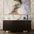 thumbnail image 5 of Modrest Peak 4-Cabinet Modern Ceramic & Veneer Buffet in Black/White, 5 of 5