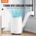 thumbnail image 2 of VEVOR 12,000 BTU Portable Air Conditioners, 3-in-1 Portable AC Unit with Remote Control, for 550-700 Sq.Ft, Cool/Dehumidifier/Fan Mode &Low Noise & Rich Accessories for Home/Office/Dorms, White, 2 of 9