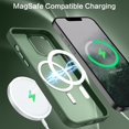 thumbnail image 2 of Funda de teléfono BENTOBEN para iPhone 13 Pro Max, color verde oscuro translúcido, 2 of 9