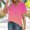 (Fashion 68)Pink, variant on Aimik Women's Casual Short Sleeve V-Neck Gradient T-Shirt Summer Fashionable and Comfortable Loose Womens Tops