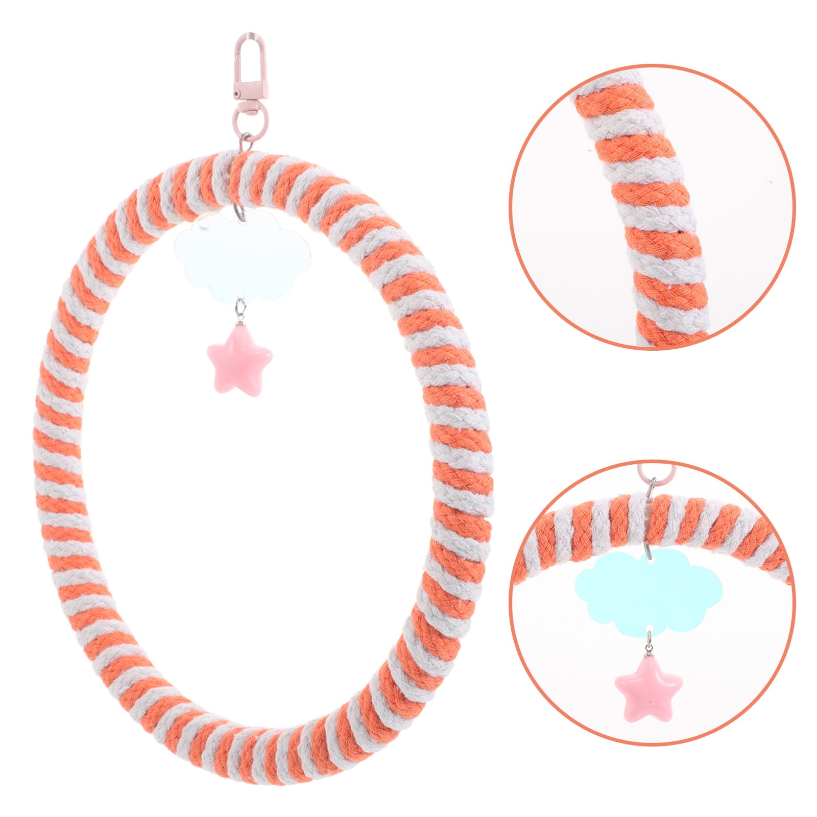 ELAYARD Bird Swing for Parakeets, Chewing Perch Accessory for Bird Cages
