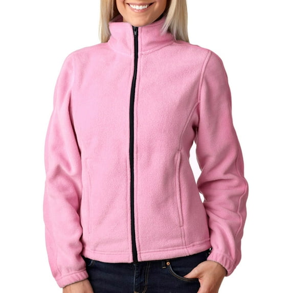 UltraClub 8481 Ladies Iceberg Fleece Jacket -Pink-Small