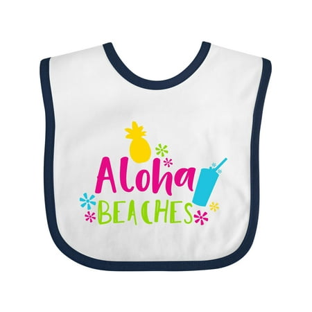 

Inktastic Aloha Beaches Flowers Pineapple Cocktail Gift Baby Boy or Baby Girl Bib