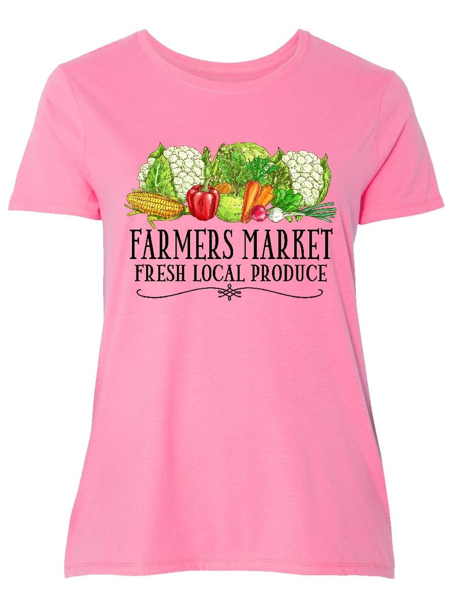 INKtastic Farmers Market Fresh Local Produce Women's Plus Size T