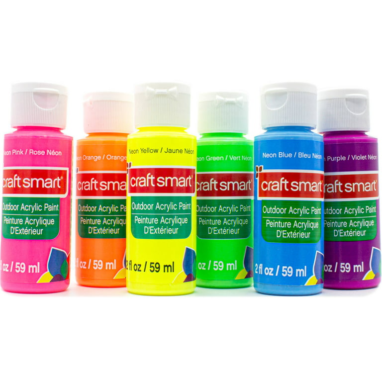 12 Pack: Neon Outdoor Acrylic Paint by Craft Smart®, 2oz. 