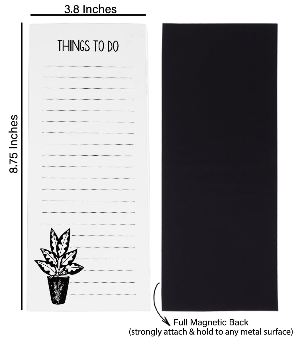 Inkdotpot Pack of 3 Magnetic Fridge To-Do List Notepads- Magnetic Memo Pads For Refrigerator-(50 Sheets Each)-AM