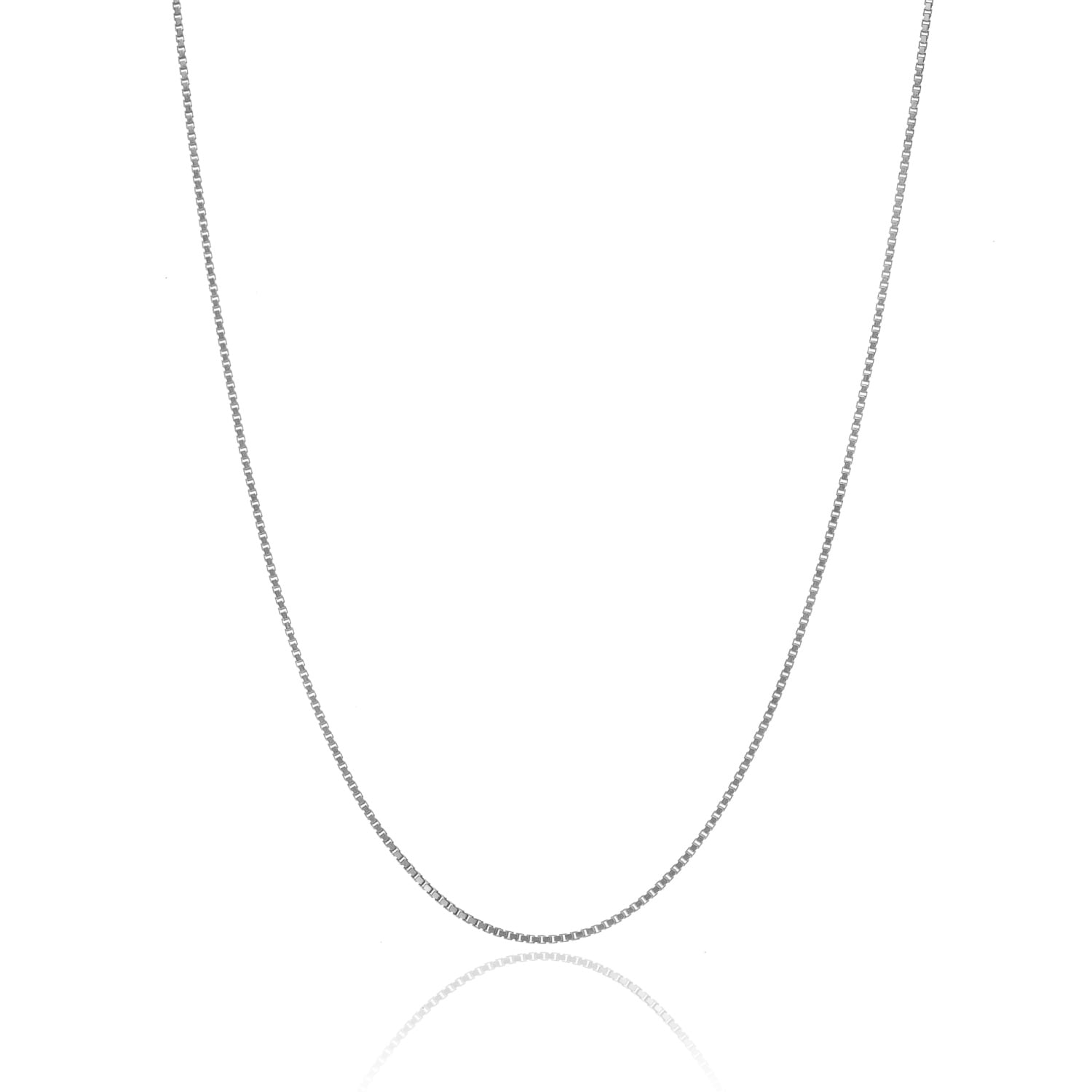Luxury Chain Co. Sterling Silver Italian 1mm Box Chain Necklace, 30