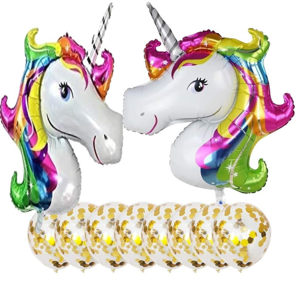 Elegantoss 2 Pcs Large Helium Air Unicorn Foil 40” Balloon for Party