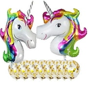 Elegantoss 2 Pcs Large Helium Air Unicorn Foil 40” Balloon for Party Decoration