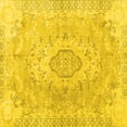 thumbnail image 1 of Ahgly Company Machine Washable Indoor Square Persian Yellow Traditional Area Rugs, 8' Square, 1 of 4