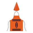 thumbnail image 1 of Wax Crayon For Carnival & Theme Party Colourful Fancy Dress Set For Adults With Apron And Hat Fun Available In 8 Colours, 1 of 4