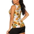 thumbnail image 3 of Balery Sunflower 5 Camiseta sin mangas estampada ligera para mujer, tops de entrenamiento sin mangas, camisetas de yoga transpirables de secado rápido.-XX-Large, 3 of 7