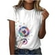 thumbnail image 2 of Puntoco 2024, tops de moda de verano para mujer, camisetas informales holgadas con estampado Floral y cuello redondo, camisetas de manga corta estampadas, 2 of 8