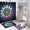 style-1, variant on Colorful Floral Rabbit Mandala Art Shower Curtain Set Modern Bathroom Decor Mats 4pcs Fabric Bathroom Curtain Slip Floor Rug Toilet Lid