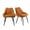 Orange, variant on Modern Fabric Dining Chairs Set of 2, Upholstered Chairs with Backrest for Kitchen, Orange