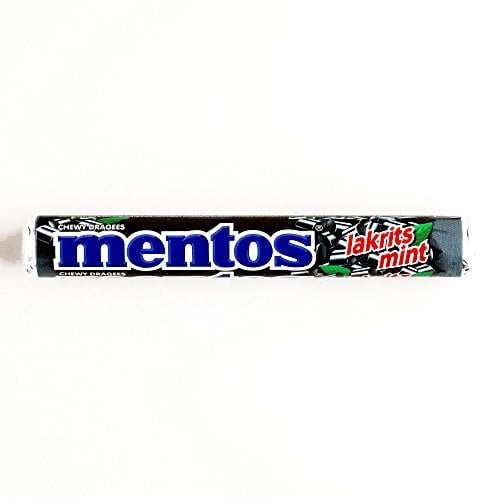 Licorice Mentos 1.34 oz each (2 Items Per Order) by