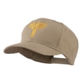 thumbnail image 2 of Original Medical Caduceus Outline Embroidered Cap - Khaki OSFM, 2 of 5