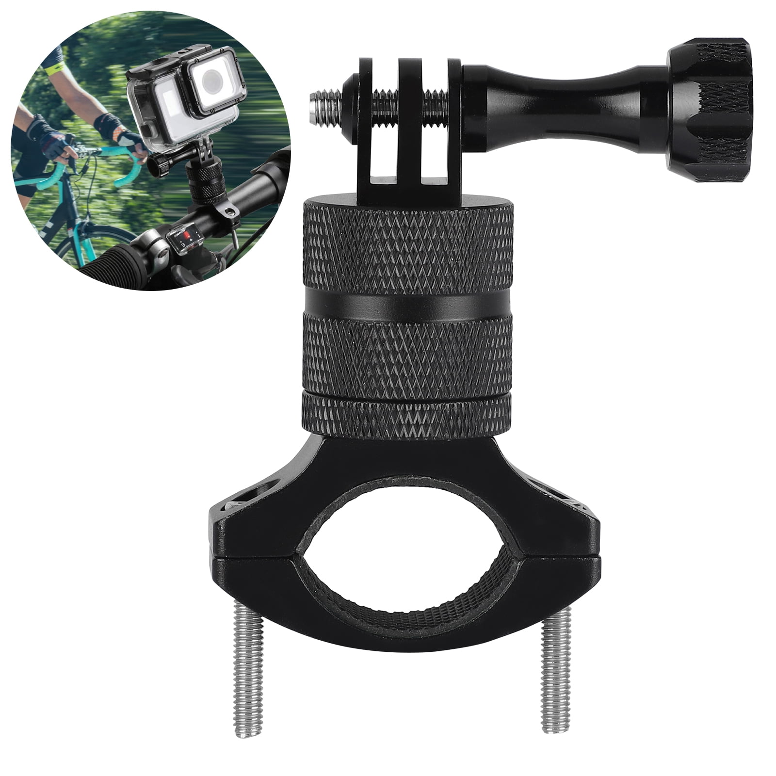 TSV Bike Handlebar Mount, 360 Degrees Rotation Aluminum Bicycle Seatpost Mount Compatible with