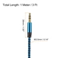 thumbnail image 2 of Auxiliar Cable 3,5mm Macho a Macho Nylon Trenzado 3 Pies Auxiliar Cable Azul para Auriculares, Inteligentes Teléfonos, Casa/Coche Estéreo, Altavoces, Computadoras, 2 of 6