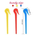 thumbnail image 2 of 3 Pcs Élastiques pour Cheveux, Coupe-Poils, Attaches en Caoutchouc, Outil de Retrait de Queue de Cheval, Bleu Rouge Jaune, 2 of 6