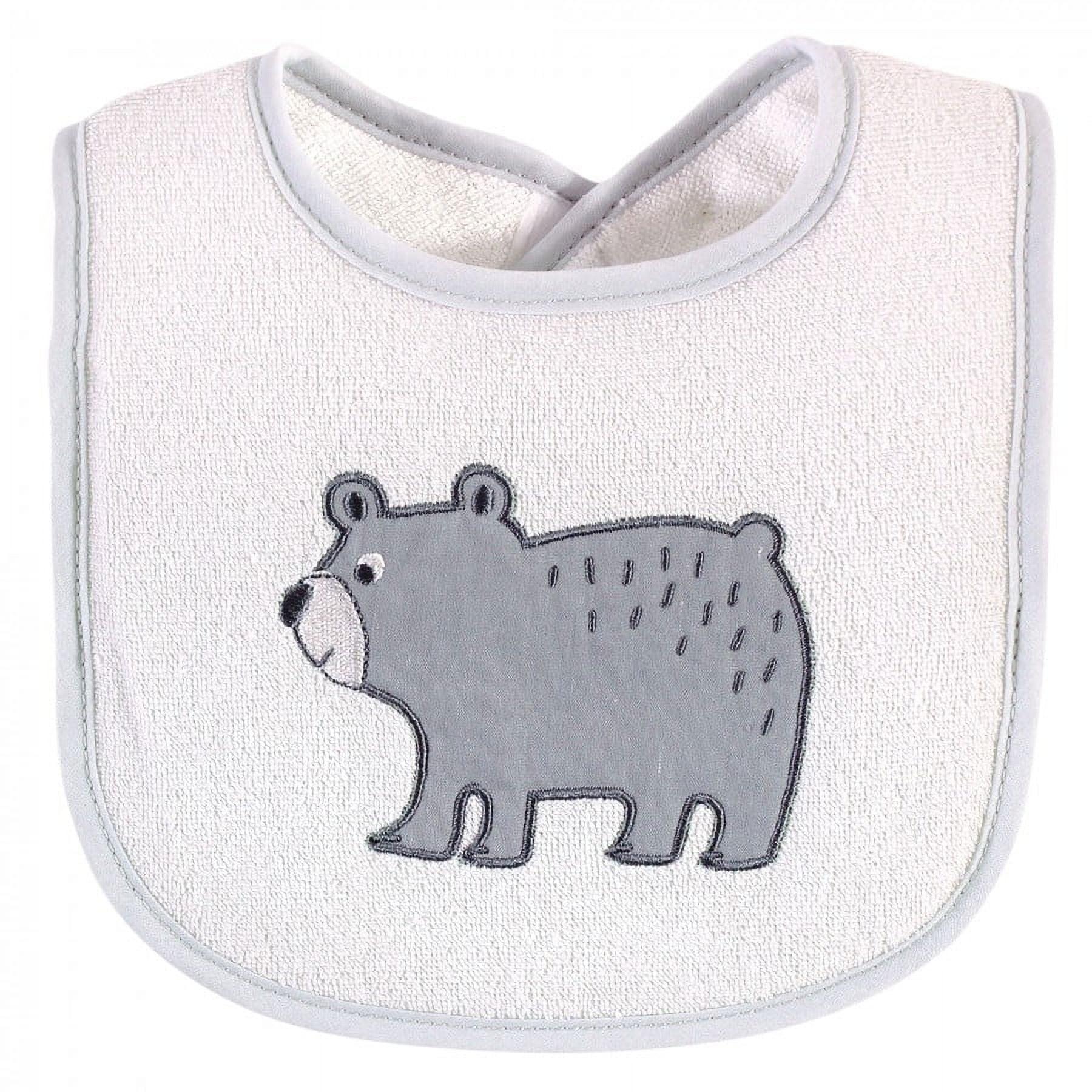 Hudson Baby Unisex Baby Cotton Terry Drooler Bibs with Fiber