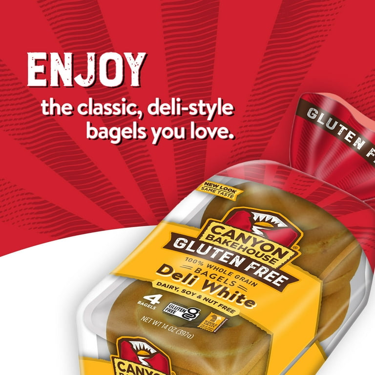 Canyon Bakehouse Deli White Bagels Gluten Free Bagels 100 Whole