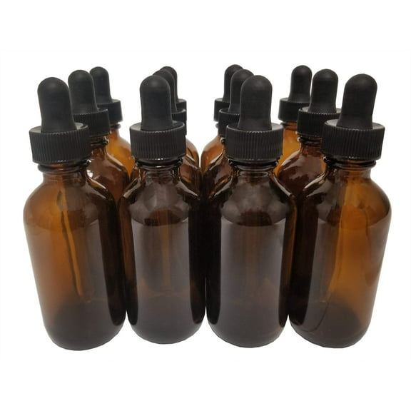 GSC International 405-4-DZ  2oz amber bottles with droppers. Pack of 12