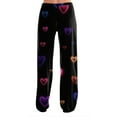 thumbnail image 7 of Hearthz Womens Valentine Pajama Pants Love Heart Graphic Soft Pajama Pants for Women Drawstring Wide Leg Holidays Women's Sleep Pants, 7 of 7