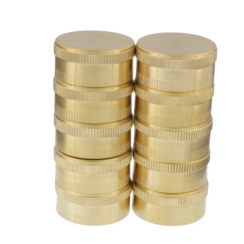 AquaPlumb 0497X10 Brass Garden Hose End Caps, Pack of 10