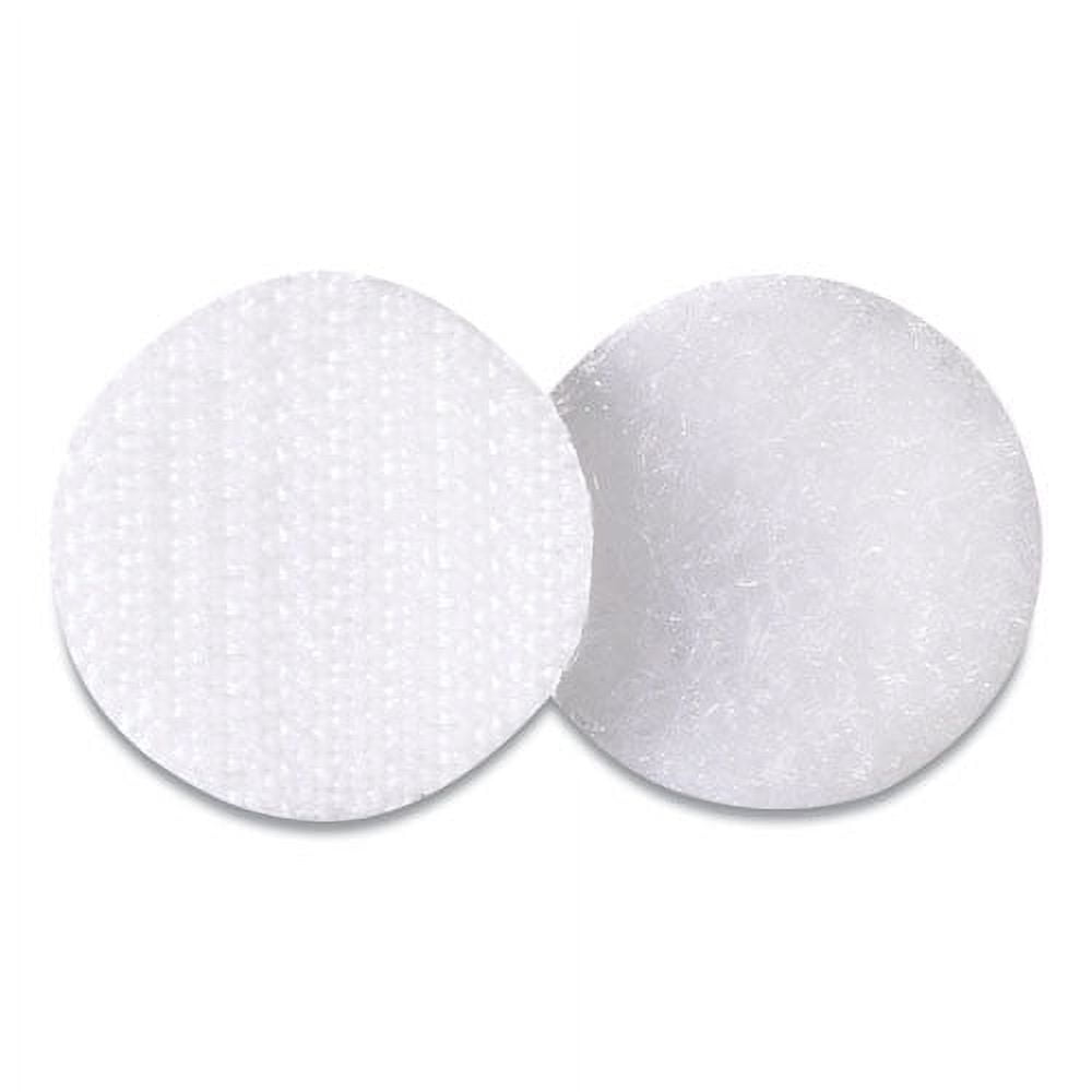 Sticky-Back Fasteners, Removable Adhesive, 0.75" Dia, White, 200/box | Bundle of 2 Boxes
