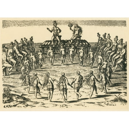 Native American Wedding Ceremony 16th Century Stretched Canvas